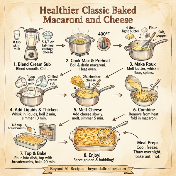 Healthier Classic Baked Macaroni and Cheese instructions
