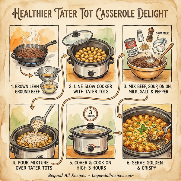 Healthier Tater Tot Casserole Delight instructions