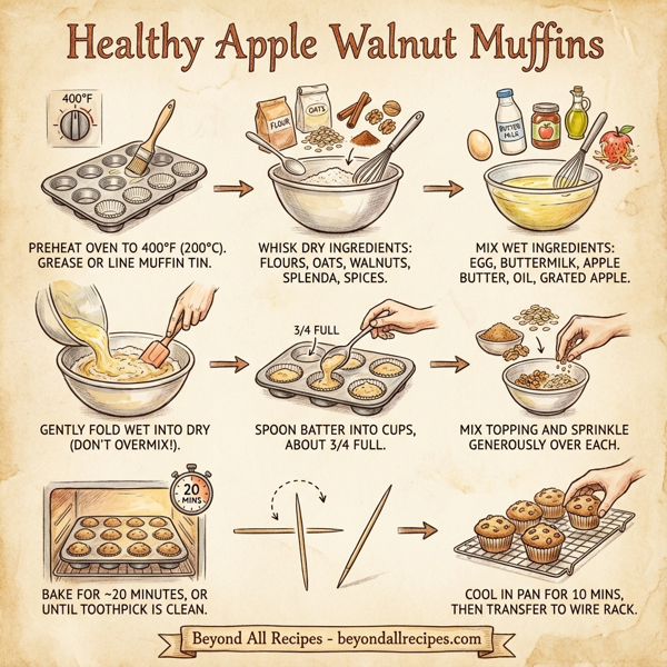 Healthy Apple Walnut Muffins instructions