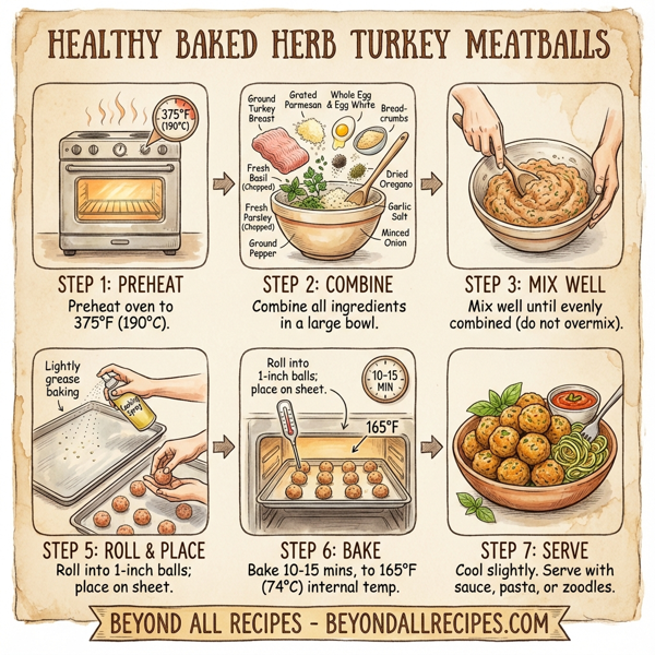 Healthy Baked Herb Turkey Meatballs instructions