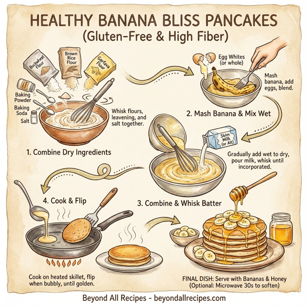 Healthy Banana Bliss Pancakes (Gluten-Free & High Fiber) instructions