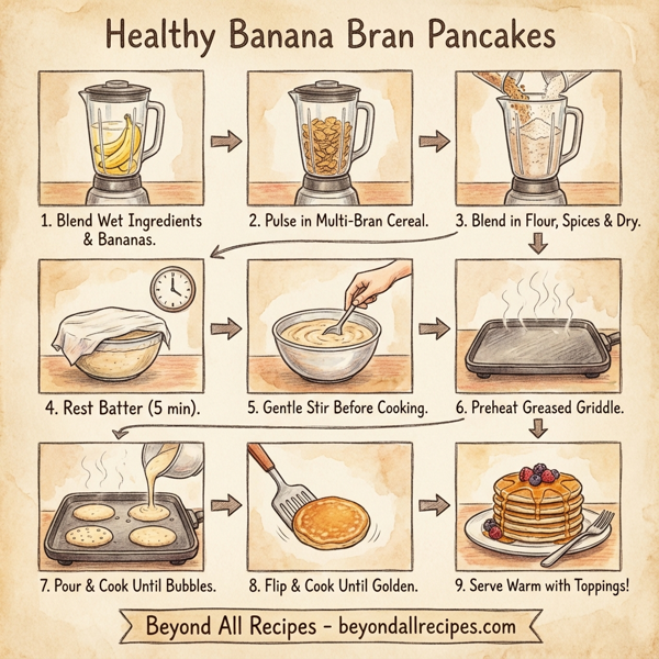 Healthy Banana Bran Pancakes instructions