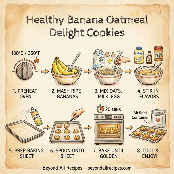 Healthy Banana Oatmeal Delight Cookies instructions