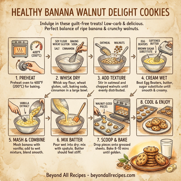 Healthy Banana Walnut Delight Cookies instructions