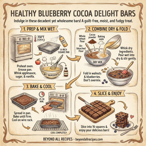 Healthy Blueberry Cocoa Delight Bars instructions