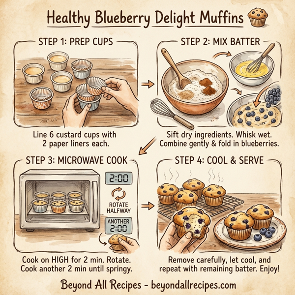 Healthy Blueberry Delight Muffins instructions