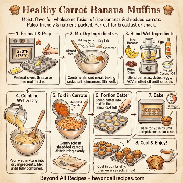Healthy Carrot Banana Muffins instructions