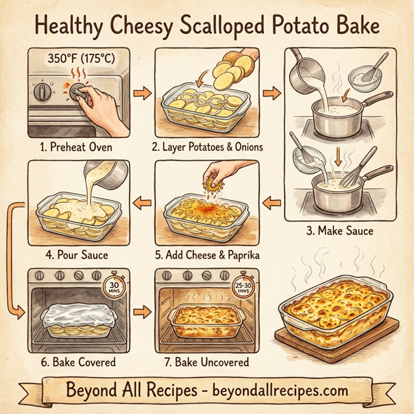Healthy Cheesy Scalloped Potato Bake instructions