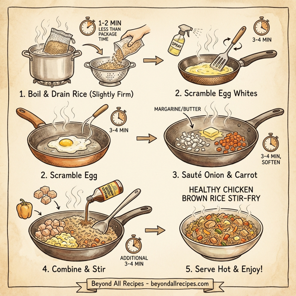 Healthy Chicken Brown Rice Stir-Fry instructions