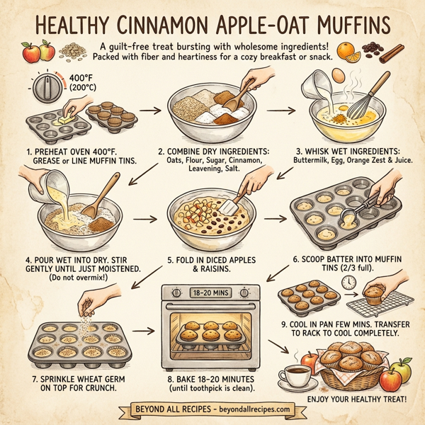Healthy Cinnamon Apple-Oat Muffins instructions