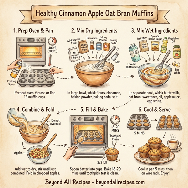 Healthy Cinnamon Apple Oat Bran Muffins instructions