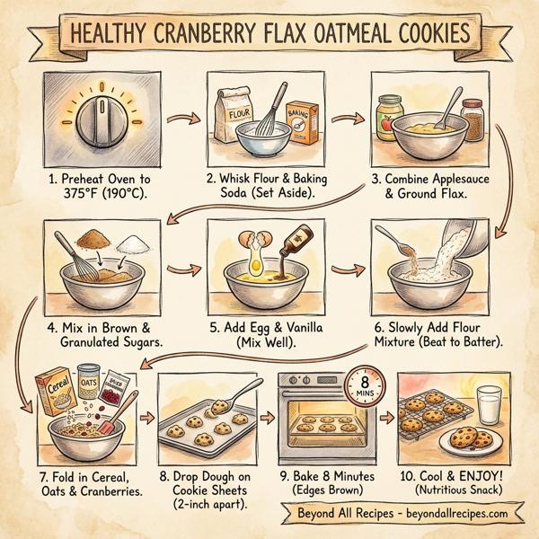 Healthy Cranberry Flax Oatmeal Cookies instructions