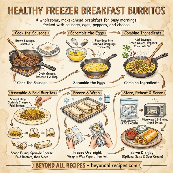 Healthy Freezer Breakfast Burritos instructions