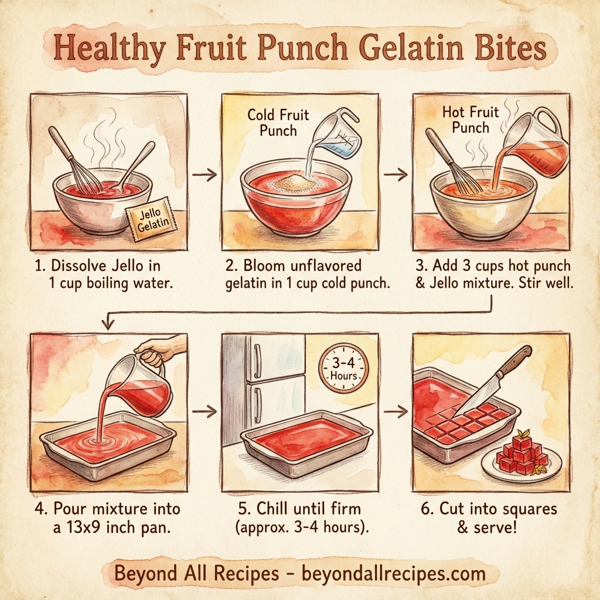 Healthy Fruit Punch Gelatin Bites instructions