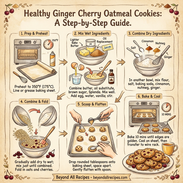 Healthy Ginger Cherry Oatmeal Cookies instructions