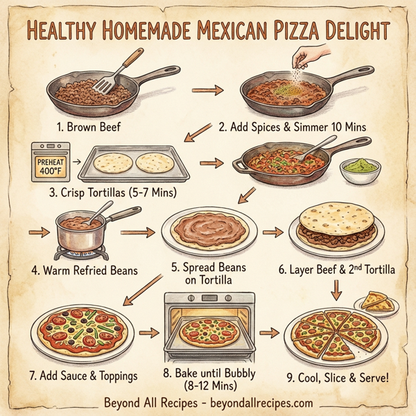 Healthy Homemade Mexican Pizza Delight instructions