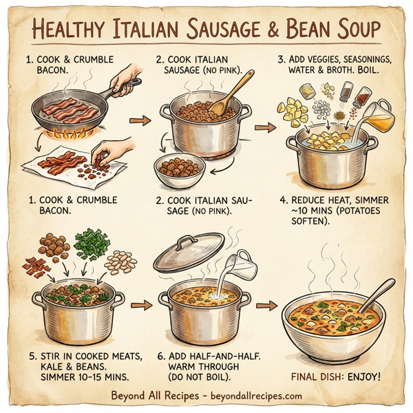 Healthy Italian Sausage & Bean Soup instructions