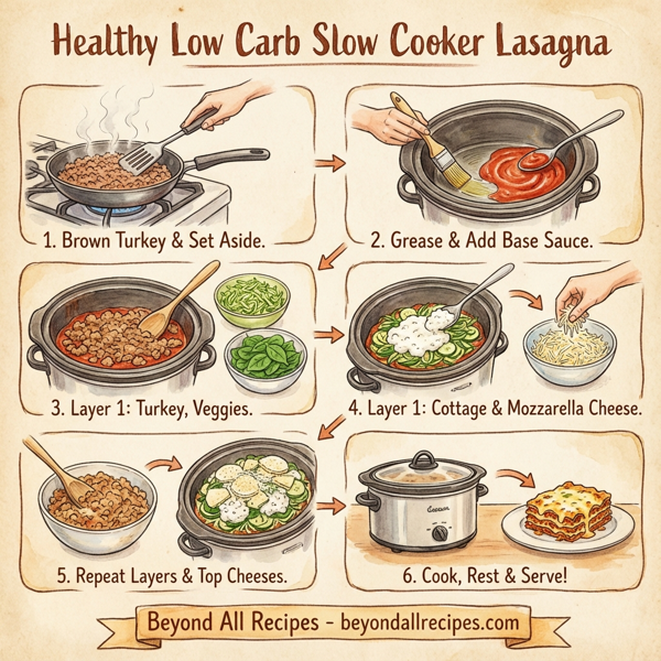 Healthy Low Carb Slow Cooker Lasagna instructions
