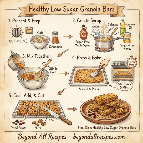 Healthy Low Sugar Granola Bars instructions