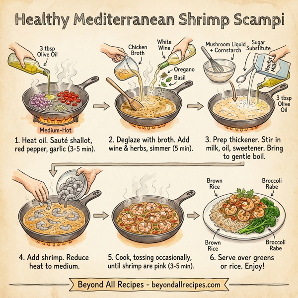 Healthy Mediterranean Shrimp Scampi instructions