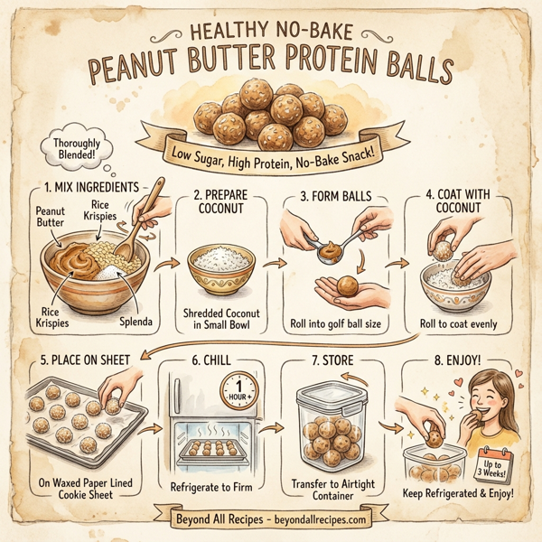Healthy No-Bake Peanut Butter Protein Balls instructions