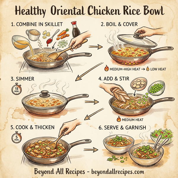 Healthy Oriental Chicken Rice Bowl instructions