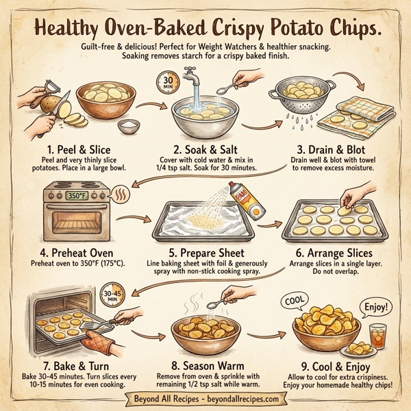 Healthy Oven-Baked Crispy Potato Chips instructions