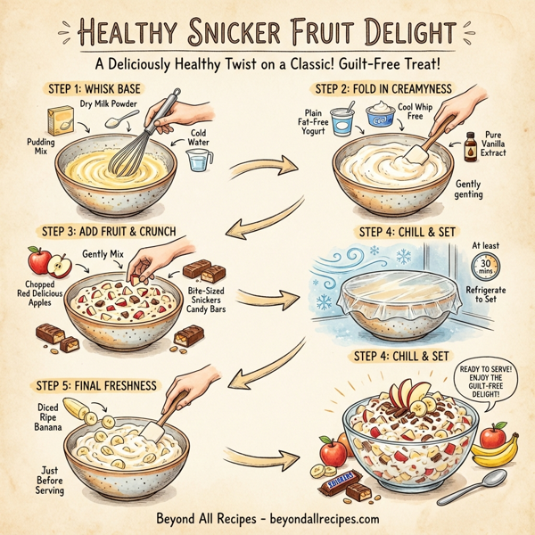 Healthy Snicker Fruit Delight instructions