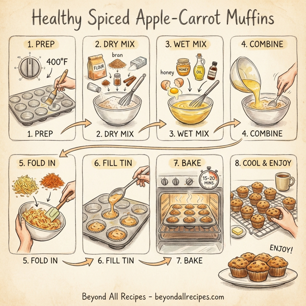 Healthy Spiced Apple-Carrot Muffins instructions