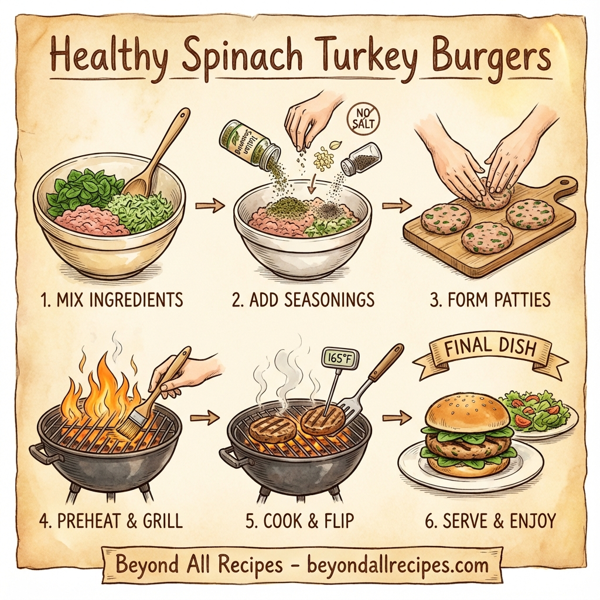 Healthy Spinach Turkey Burgers instructions