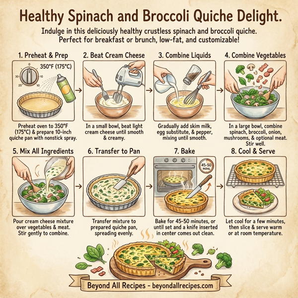 Healthy Spinach and Broccoli Quiche Delight instructions