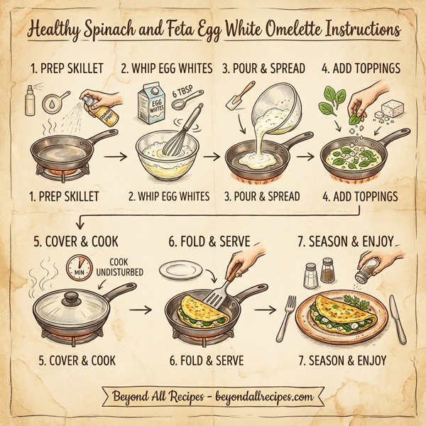 Healthy Spinach and Feta Egg White Omelette instructions