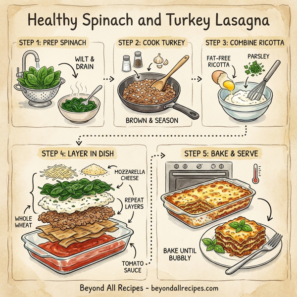 Healthy Spinach and Turkey Lasagna instructions