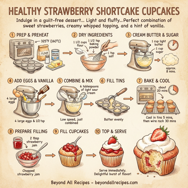 Healthy Strawberry Shortcake Cupcakes instructions