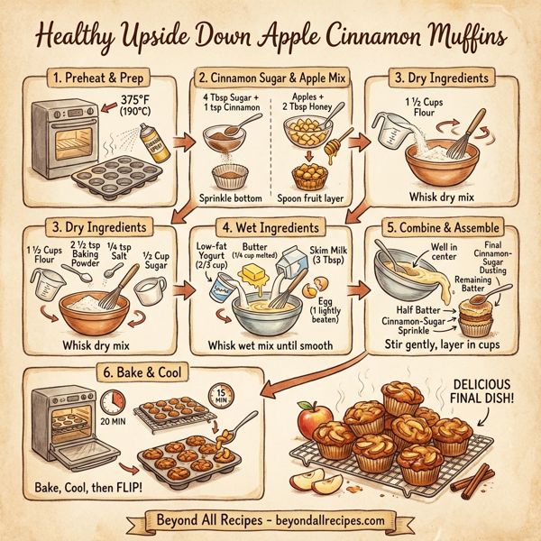 Healthy Upside Down Apple Cinnamon Muffins instructions