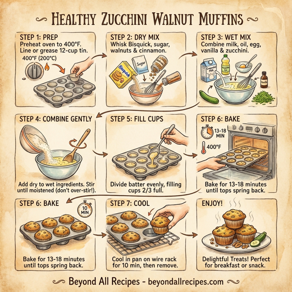 Healthy Zucchini Walnut Muffins instructions
