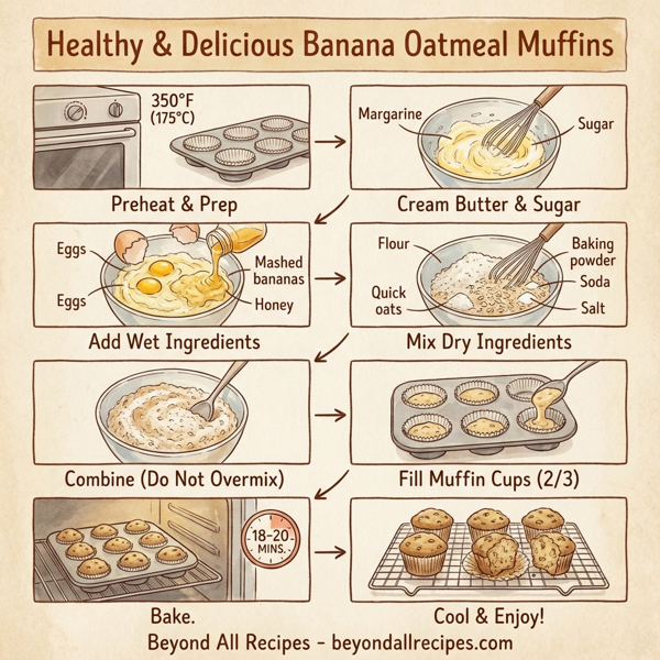 Healthy & Delicious Banana Oatmeal Muffins instructions