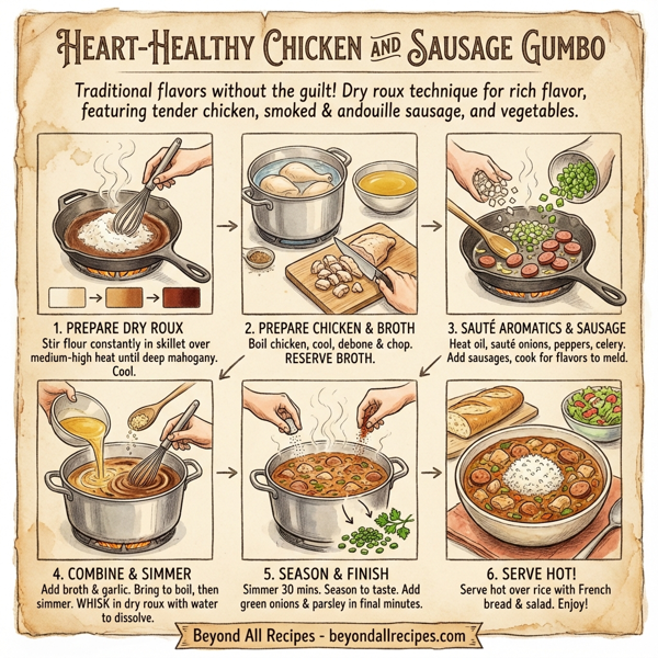 Heart-Healthy Chicken and Sausage Gumbo instructions