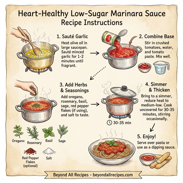 Heart-Healthy Low-Sugar Marinara Sauce instructions