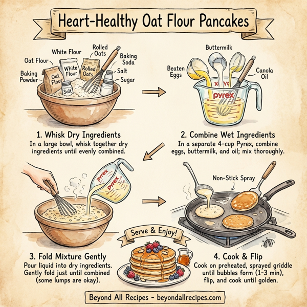 Heart-Healthy Oat Flour Pancakes instructions