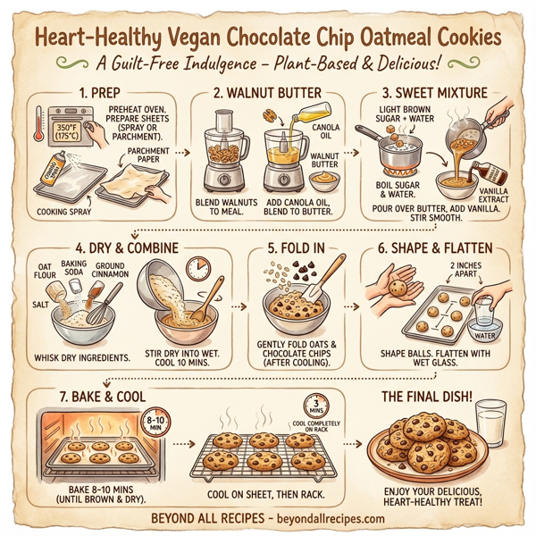 Heart-Healthy Vegan Chocolate Chip Oatmeal Cookies instructions
