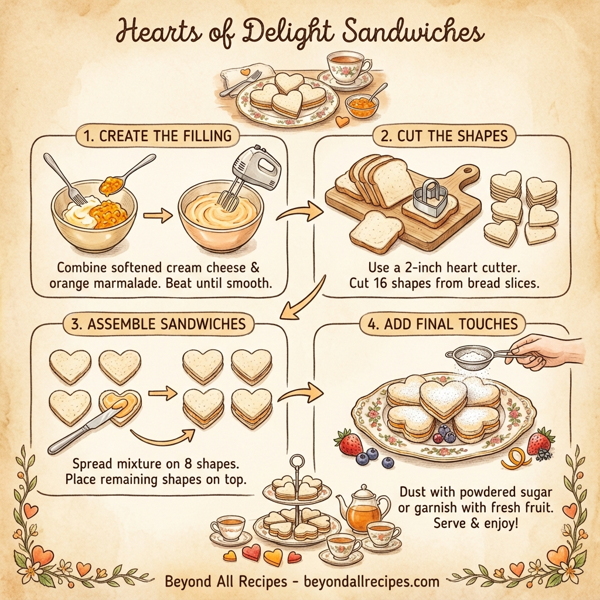Hearts of Delight Sandwiches instructions