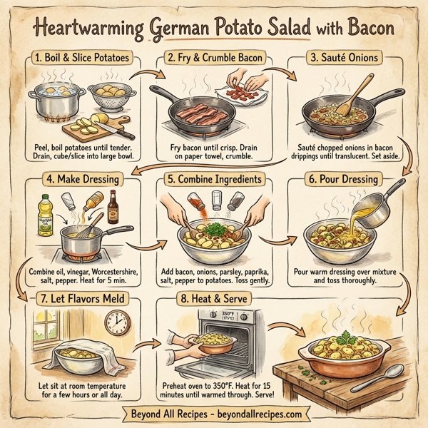 Heartwarming German Potato Salad with Bacon instructions