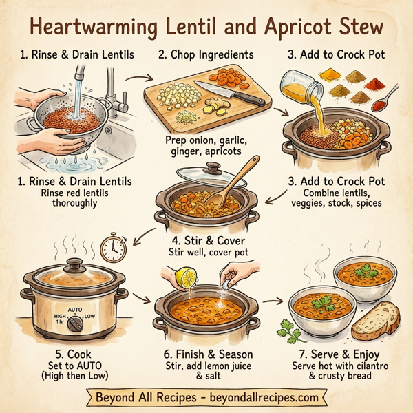 Heartwarming Lentil and Apricot Stew instructions