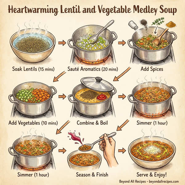 Heartwarming Lentil and Vegetable Medley Soup instructions