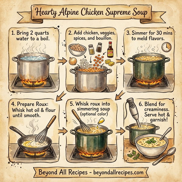 Hearty Alpine Chicken Supreme Soup instructions