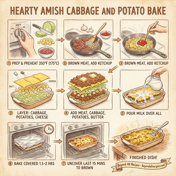Hearty Amish Cabbage and Potato Bake instructions