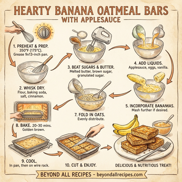 Hearty Banana Oatmeal Bars with Applesauce instructions
