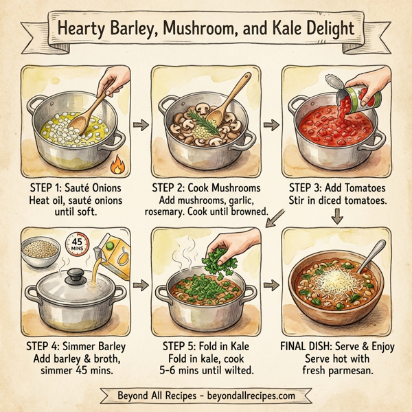 Hearty Barley, Mushroom, and Kale Delight instructions