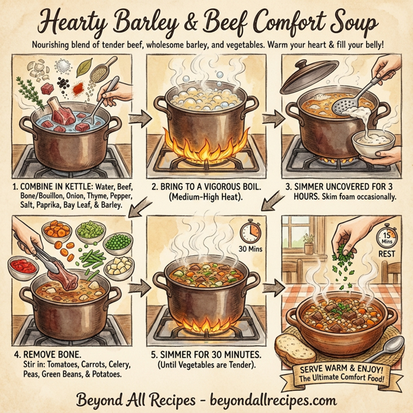 Hearty Barley & Beef Comfort Soup instructions